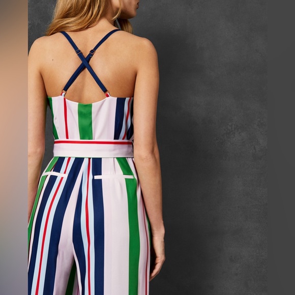 Ted Baker Canbala Bay Honour Jumpsuit Stripe Wide Leg. Size 1 - Picture 3 of 14